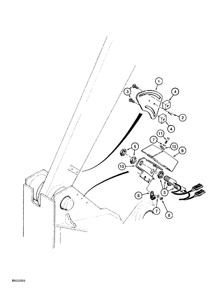 Схема запчастей Case 621B - (9-006) - LOADER BUCKET HEIGHT CONTROL, AND RETURN-TO-TRANSPORT, Z-BAR LOADER (09) - CHASSIS/ATTACHMENTS