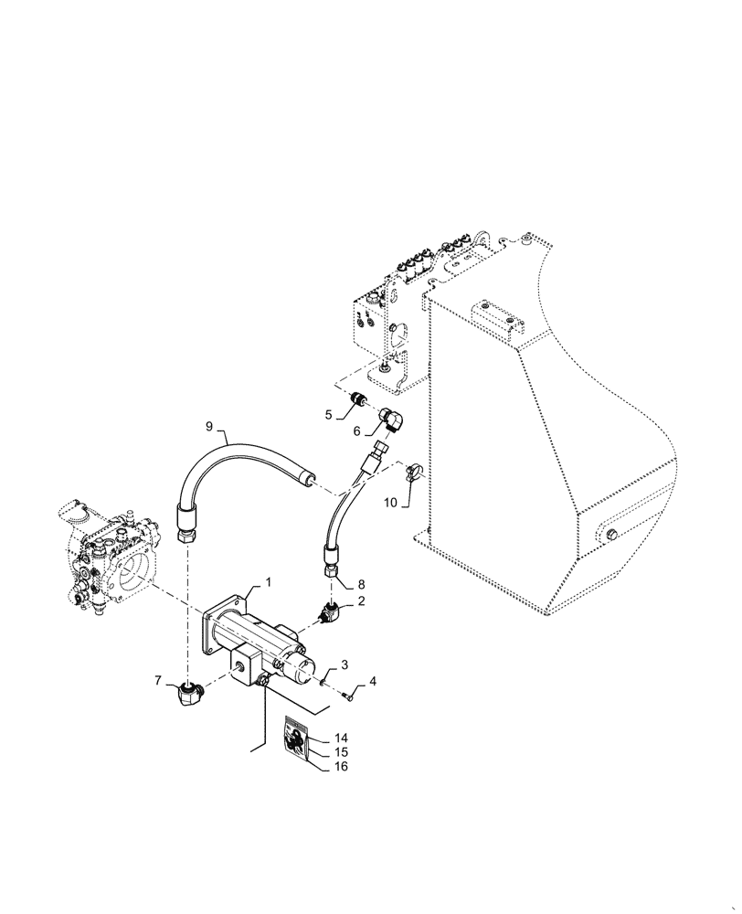Схема запчастей Case 1150M WT/LGP - (35.104.AA[02]) - WINCH PROVISION PUMP W/ PTO (35) - HYDRAULIC SYSTEMS
