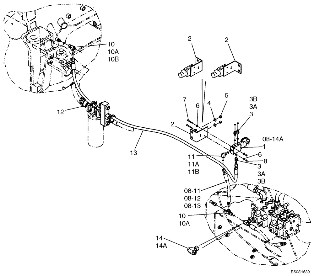 Схема запчастей Case 521E - (08-14) - HYDRAULICS - COUPLER LOCKING (08) - HYDRAULICS