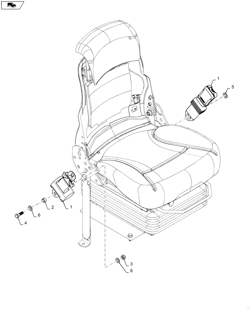 Схема запчастей Case 1650M XLT PAT - (90.151.010) - VAR - 784365 - SEAT BELT (90) - PLATFORM, CAB, BODYWORK AND DECALS
