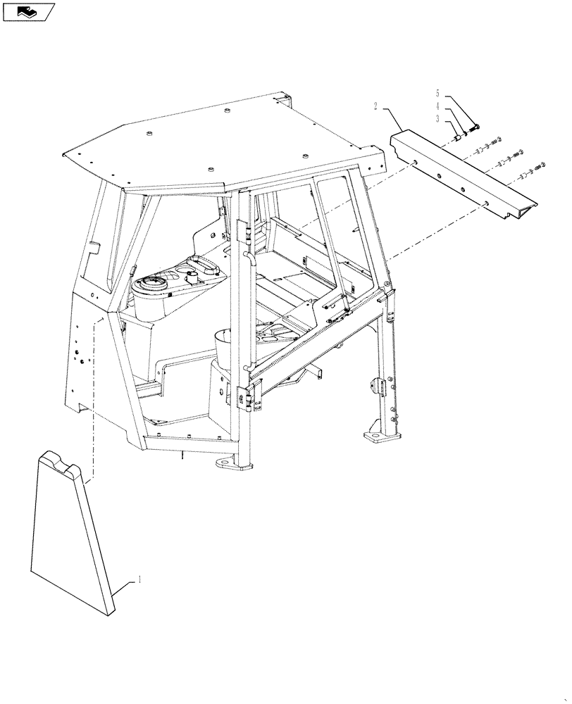 Схема запчастей Case 1150M WT/LGP - (90.160.CK[05]) - FOAM INSULATION (90) - PLATFORM, CAB, BODYWORK AND DECALS