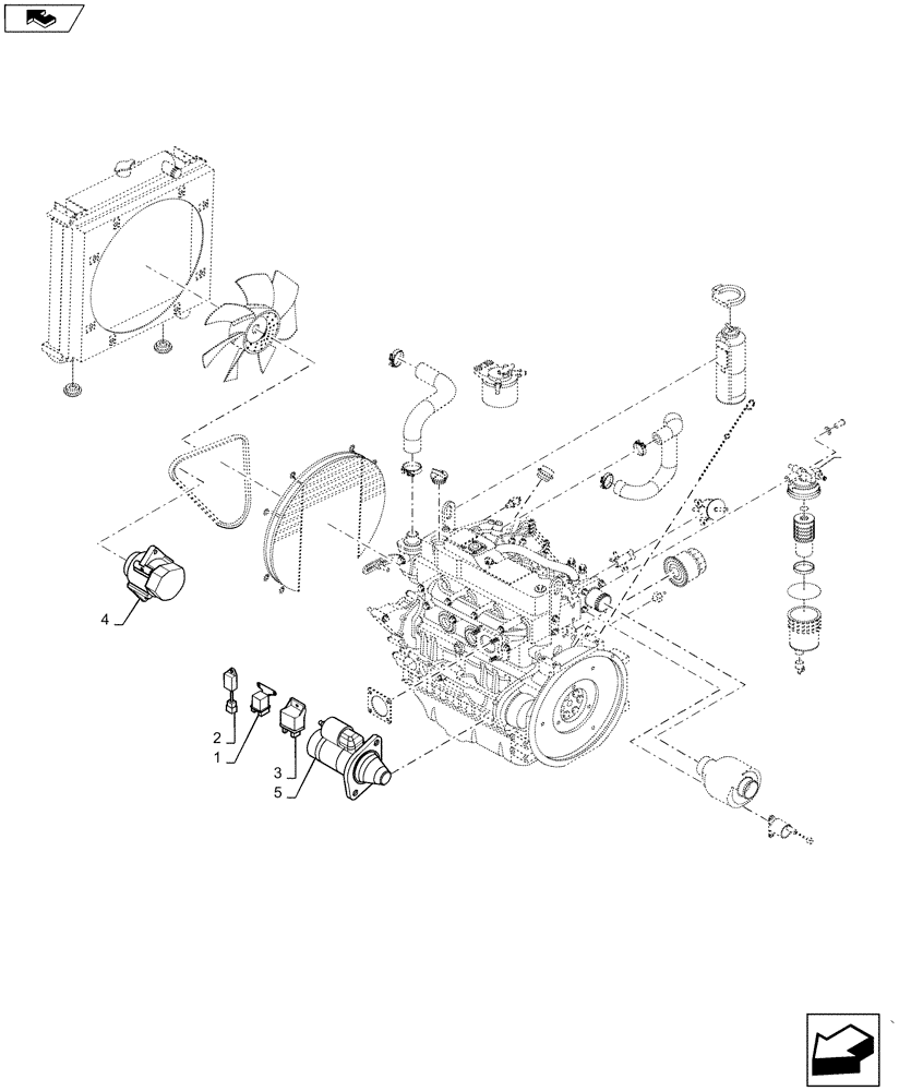 Схема запчастей Case DV23CC - (55.202.AE[01]) - STARTER & ALTERNATOR (55) - ELECTRICAL SYSTEMS