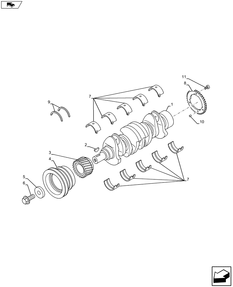 Схема запчастей Case AP-4LE2XASS01 - (10.103.AA) - CRANKSHAFT (10) - ENGINE