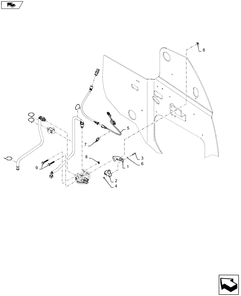 Схема запчастей Case SR220 - (55.408.BL) - LAP BAR SWITCH, SR220 (55) - ELECTRICAL SYSTEMS