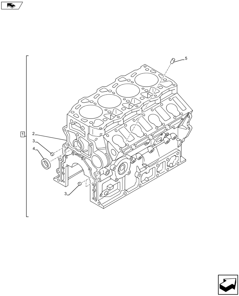 Схема запчастей Case AP-4LE2XASS01 - (10.001.AB[03]) - CRANKCASE (10) - ENGINE