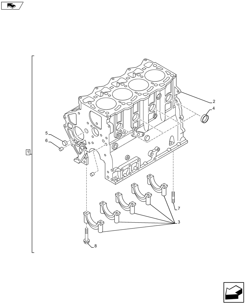 Схема запчастей Case AP-4LE2XASS01 - (10.001.AB[01]) - ENGINE (10) - ENGINE