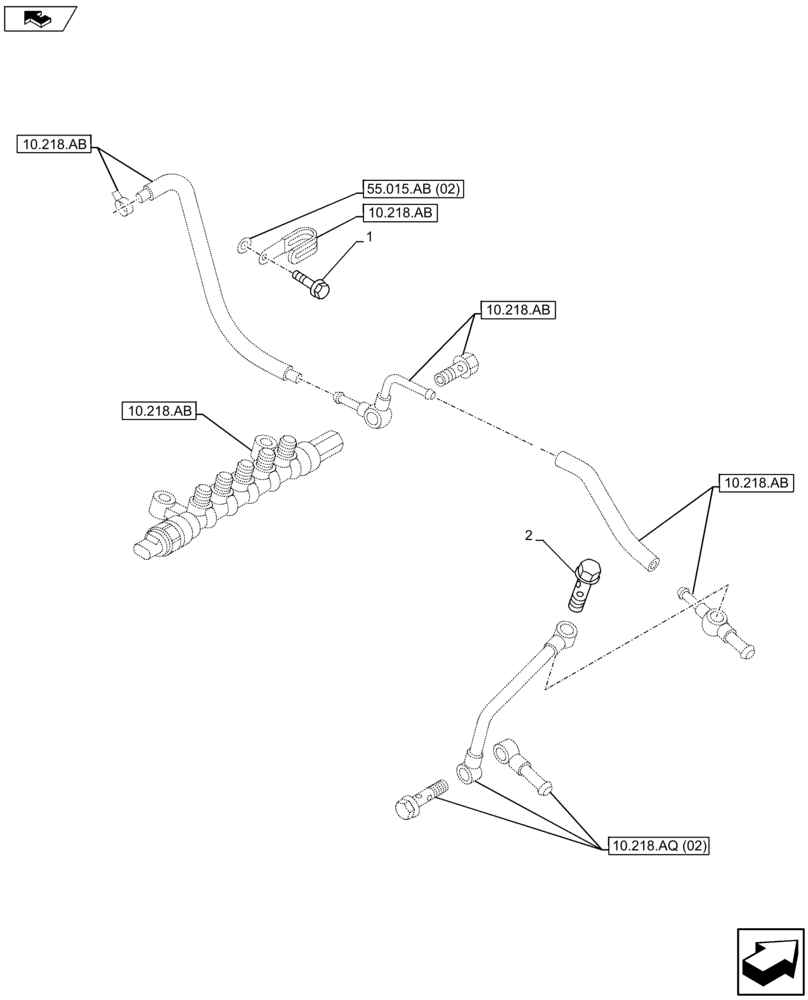 Схема запчастей Case AP-4LE2XASS01 - (10.218.AT[02]) - HIGH PRESSURE PUMP (10) - ENGINE