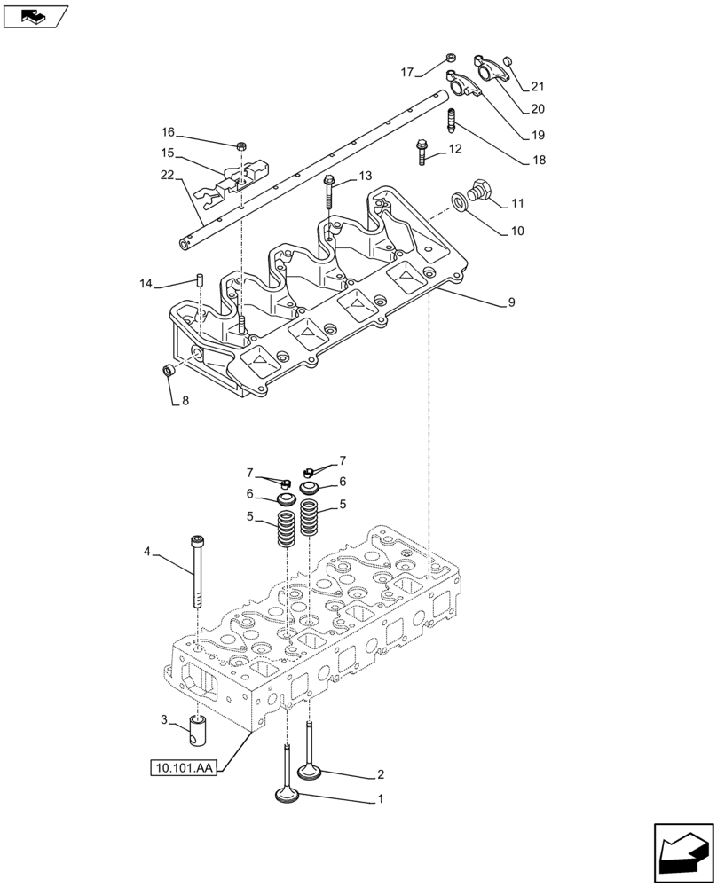Схема запчастей Case AP-4LE2XASS01 - (10.101.AM) - VALVE (10) - ENGINE
