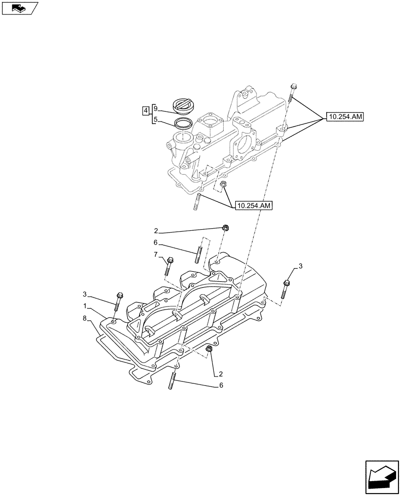 Схема запчастей Case AP-4LE2XASS01 - (10.101.AB) - VALVE COVER (10) - ENGINE