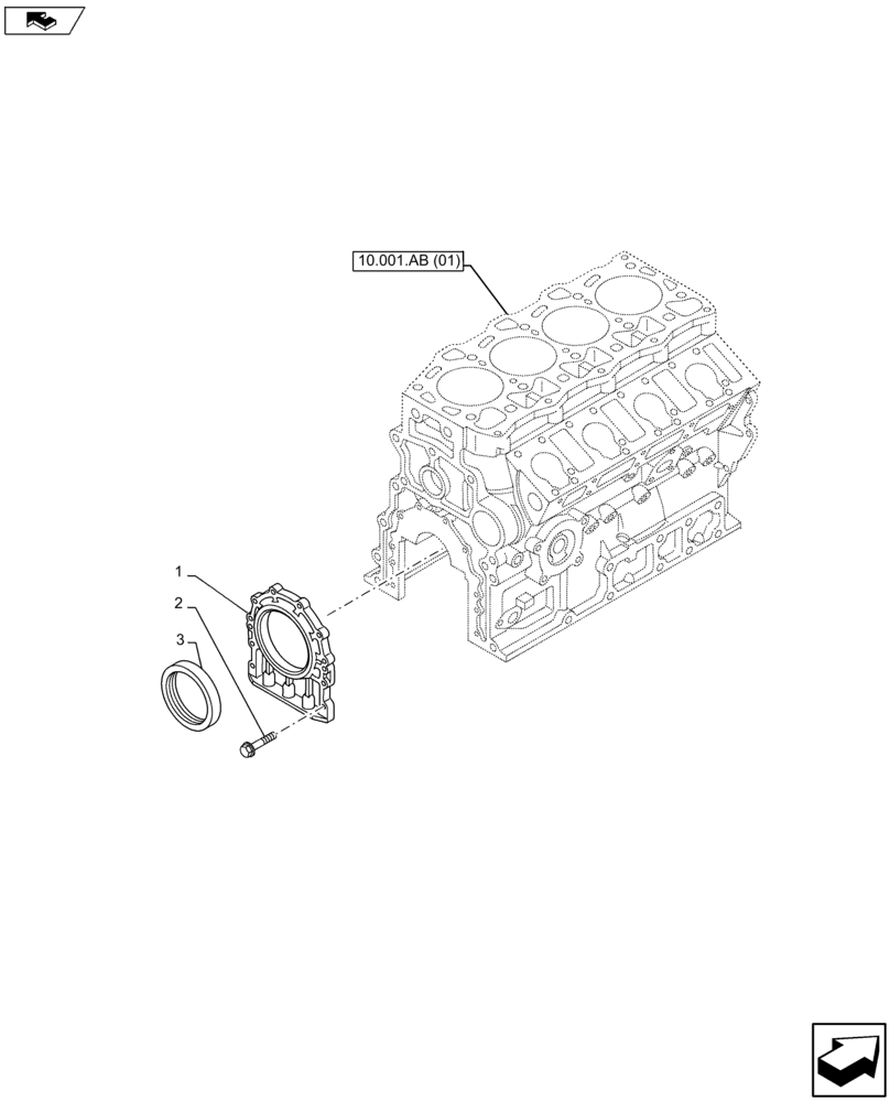 Схема запчастей Case AP-4LE2XASS01 - (10.103.AK[02]) - FLYWHEEL & HOUSING (10) - ENGINE