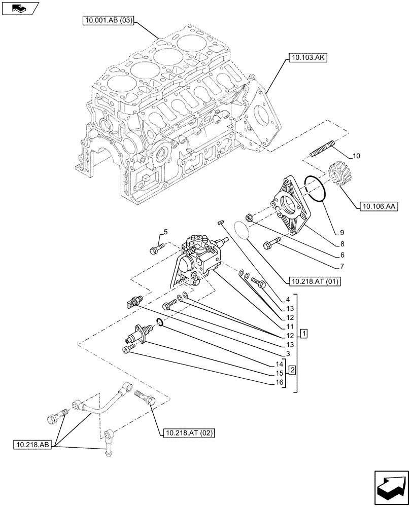 Схема запчастей Case AP-4LE2XASS01 - (10.218.AQ[02]) - INJECTION PUMP (10) - ENGINE