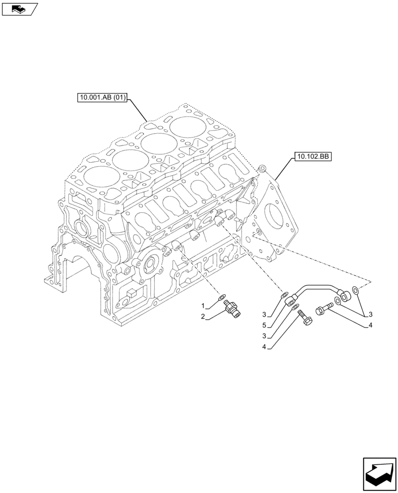Схема запчастей Case AP-4LE2XASS01 - (10.304.AL[01]) - OIL PUMP LINE (10) - ENGINE