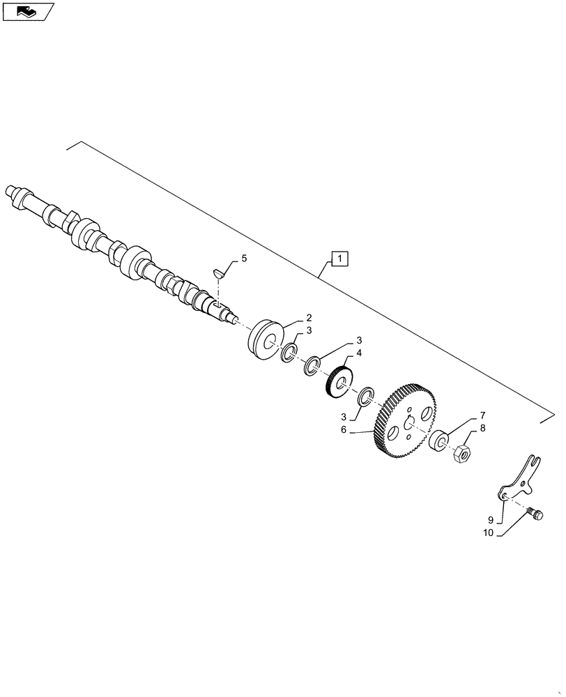 Схема запчастей Case SR175 - (10.106.AA) - CAMSHAFT (10) - ENGINE