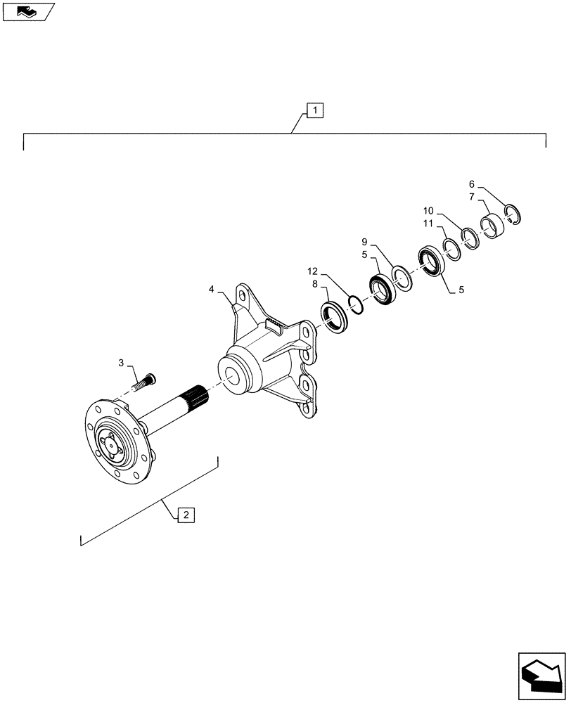 Схема запчастей Case SR160 - (29.202.AJ[02]) - AXLE, PLANETARY GEAR BOX (29) - HYDROSTATIC DRIVE
