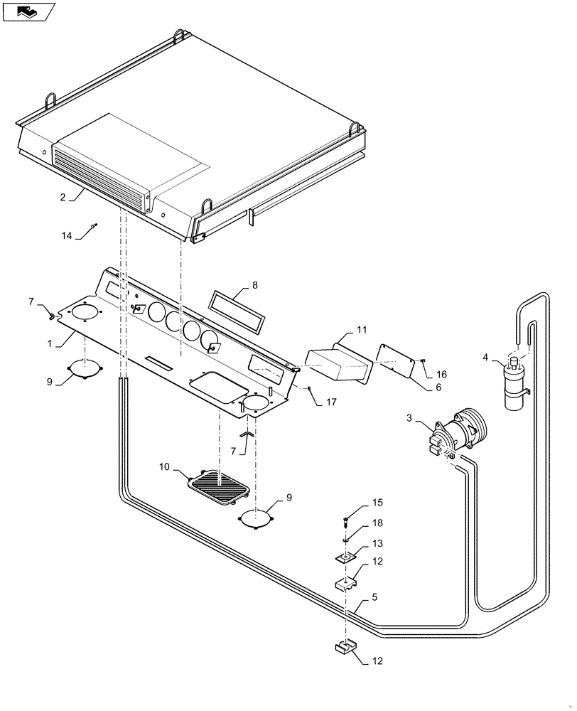 Схема запчастей Case SV216 - (50.200.01) - AIR CONDITIONER (50) - CAB CLIMATE CONTROL