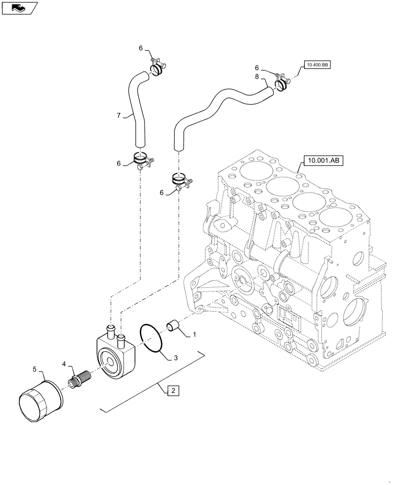 Схема запчастей Case SR175 - (10.304.AE) - ENGINE OIL FILTER (10) - ENGINE