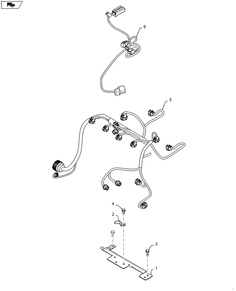 Схема запчастей Case SV185 - (55.015.AB) - ENGINE HARNESS (55) - ELECTRICAL SYSTEMS