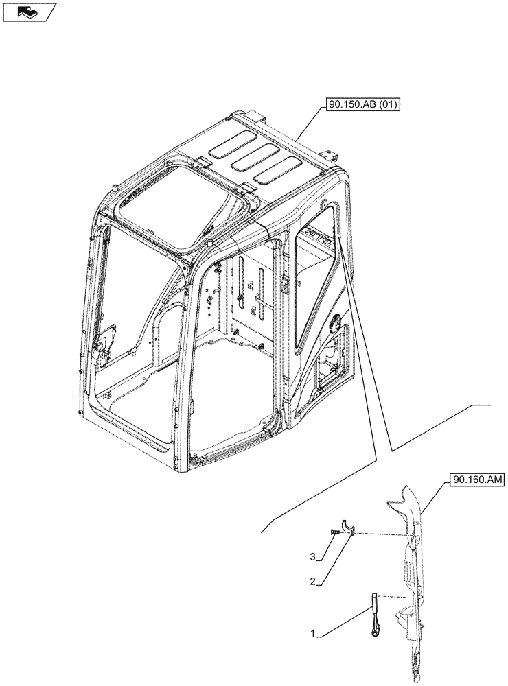 Схема запчастей Case CX75C SR - (05.102.AA) - FIRE EXTINGUISHER (05) - SERVICE & MAINTENANCE