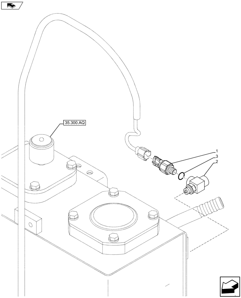 Схема запчастей Case CX75C SR - (55.036.AB[01]) - HYDRAULIC FLUID PRESSURE SWITCH (55) - ELECTRICAL SYSTEMS