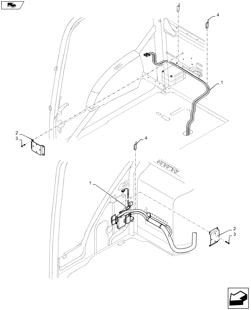 Схема запчастей Case CX210C LR - (55.991.AE[01]) - HARNESS, TELEMATIC (FACTORY INSTALL) (55) - ELECTRICAL SYSTEMS