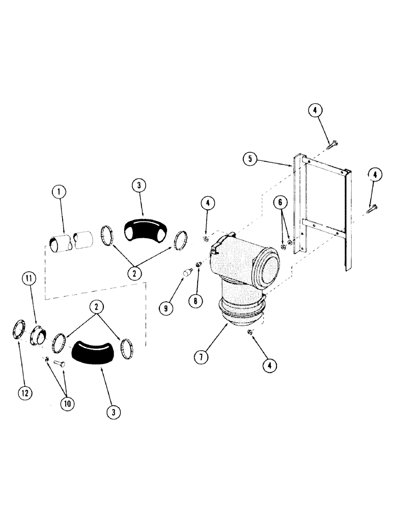 Схема запчастей Case 120 - (037) - AIR CLEANER AND ATTACHING PARTS (10) - ENGINE