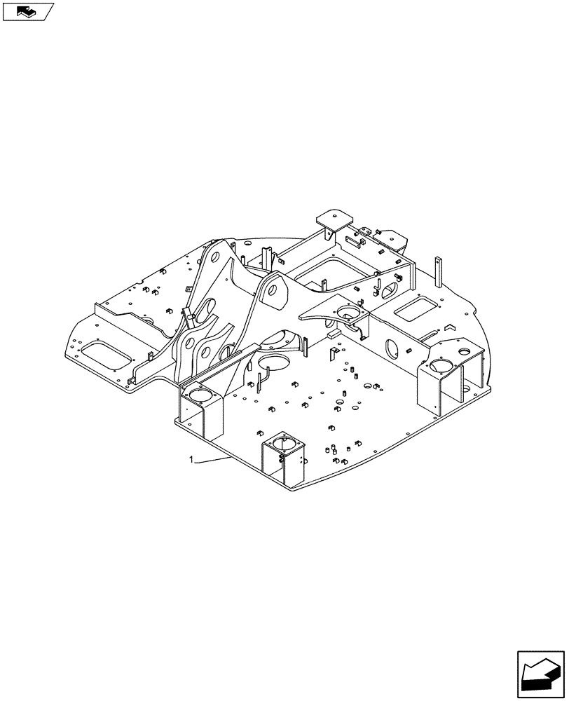 Схема запчастей Case CX75C SR - (39.101.AC) - UPPER FRAME (39) - FRAMES AND BALLASTING