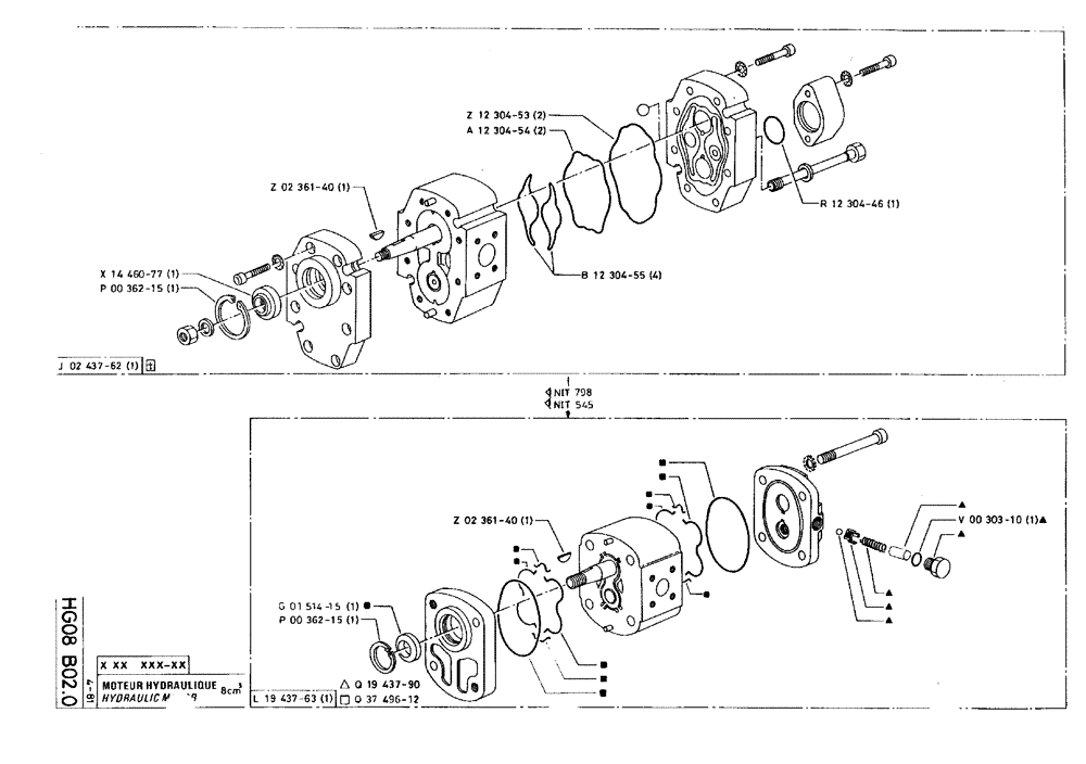 Схема запчастей Case 75C - (HG08 B02.0) - HYDRAULIC MOTOR - 8 CM³ (07) - HYDRAULIC SYSTEM