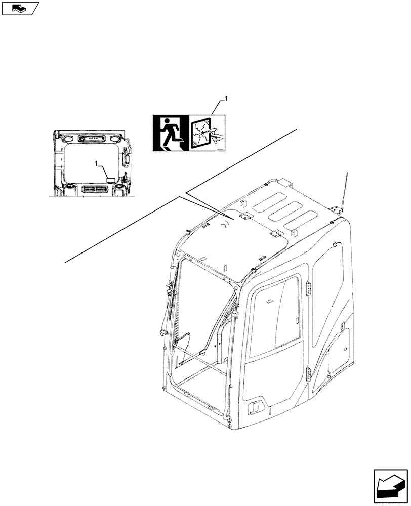 Схема запчастей Case CX75C SR - (90.108.AC[03]) - SAFETY SIGNS OR INFORMATIONAL DECALS (90) - PLATFORM, CAB, BODYWORK AND DECALS