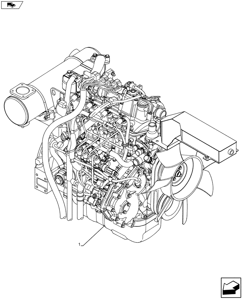 Схема запчастей Case CX80C - (10.001.AD[01]) - ENGINE (10) - ENGINE