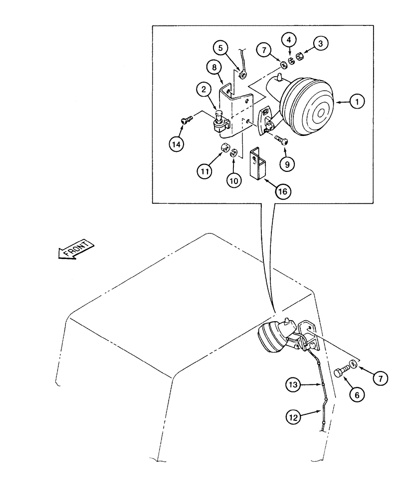 Схема запчастей Case 9040 - (9-40) - CAB FAN AND MOUNTING (09) - CHASSIS