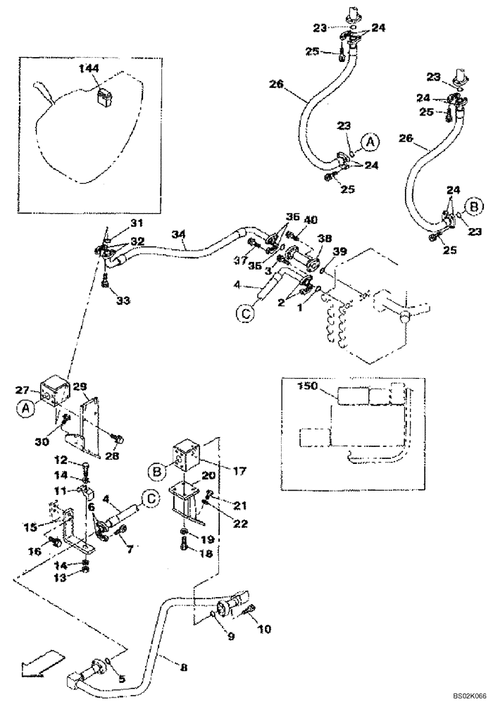 Схема запчастей Case CX330 - (08-48) - HYDRAULICS, AUXILIARY - DOUBLE ACTING CIRCUIT, TRIGGER ACTIVATED (08) - HYDRAULICS