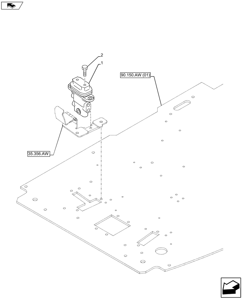 Схема запчастей Case CX80C - (35.356.AV[02]) - VAR - 481858 - COMMAND VALVE (35) - HYDRAULIC SYSTEMS