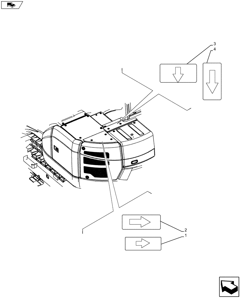 Схема запчастей Case CX80C - (90.108.AC[09]) - DECAL (90) - PLATFORM, CAB, BODYWORK AND DECALS