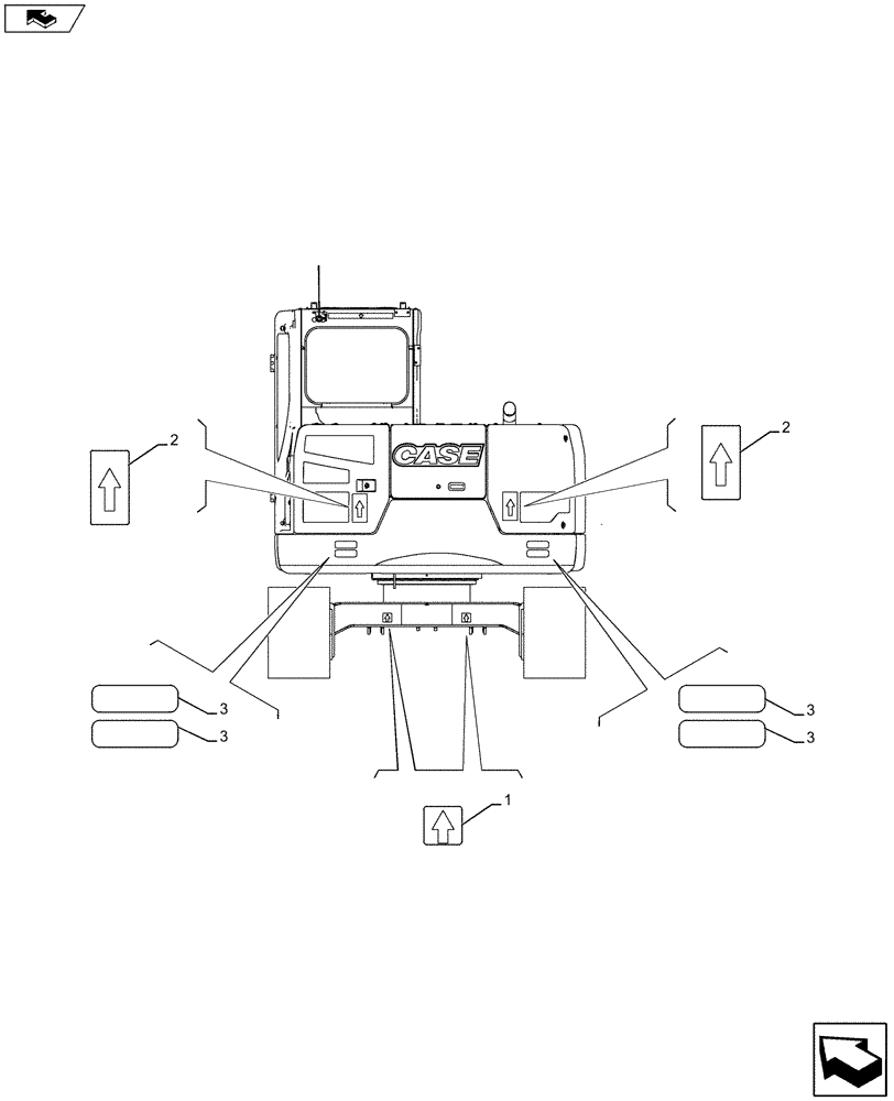 Схема запчастей Case CX80C - (90.108.AC[05]) - DECAL (90) - PLATFORM, CAB, BODYWORK AND DECALS