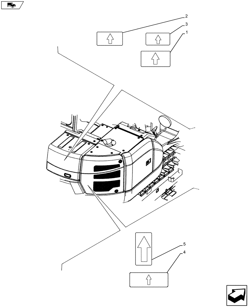 Схема запчастей Case CX80C - (90.108.AC[07]) - DECAL (90) - PLATFORM, CAB, BODYWORK AND DECALS
