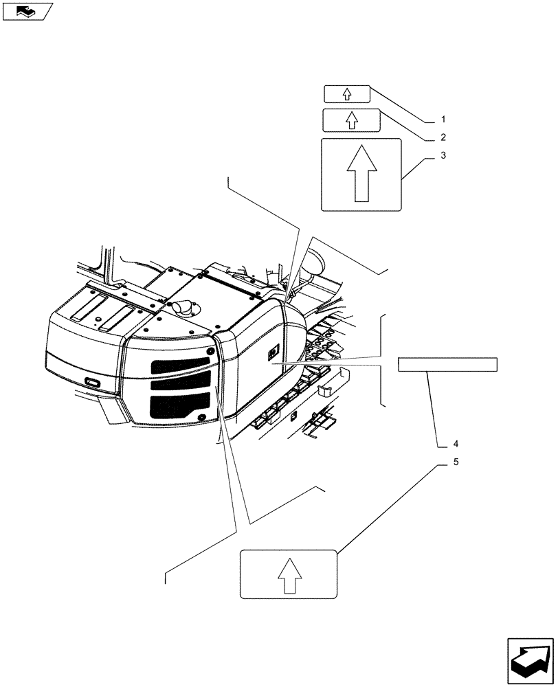 Схема запчастей Case CX80C - (90.108.AC[08]) - DECAL (90) - PLATFORM, CAB, BODYWORK AND DECALS