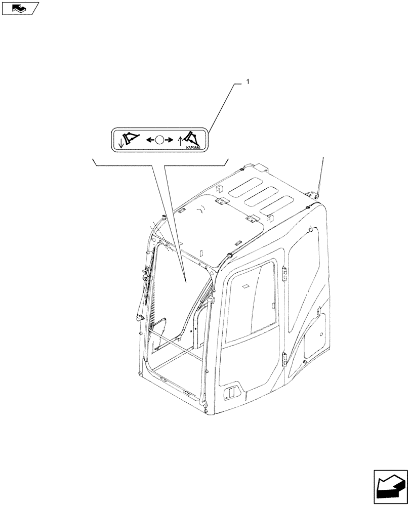 Схема запчастей Case CX80C - (90.108.AA[06]) - DECAL (90) - PLATFORM, CAB, BODYWORK AND DECALS