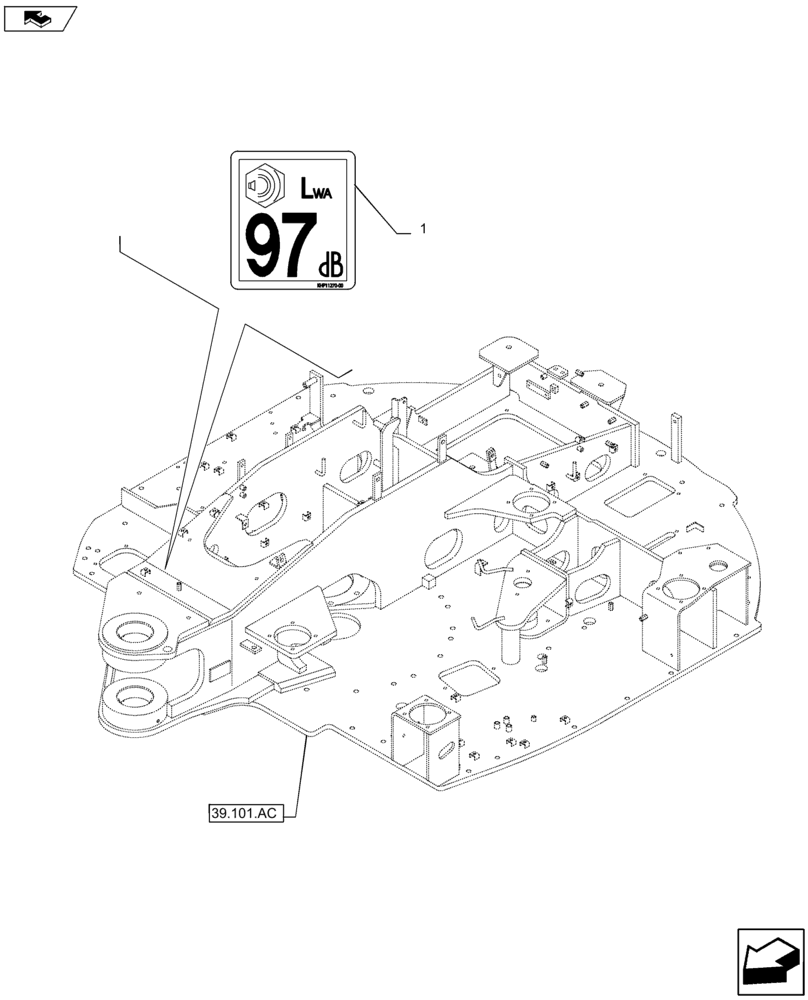 Схема запчастей Case CX80C - (90.108.AC[12]) - DECAL (90) - PLATFORM, CAB, BODYWORK AND DECALS
