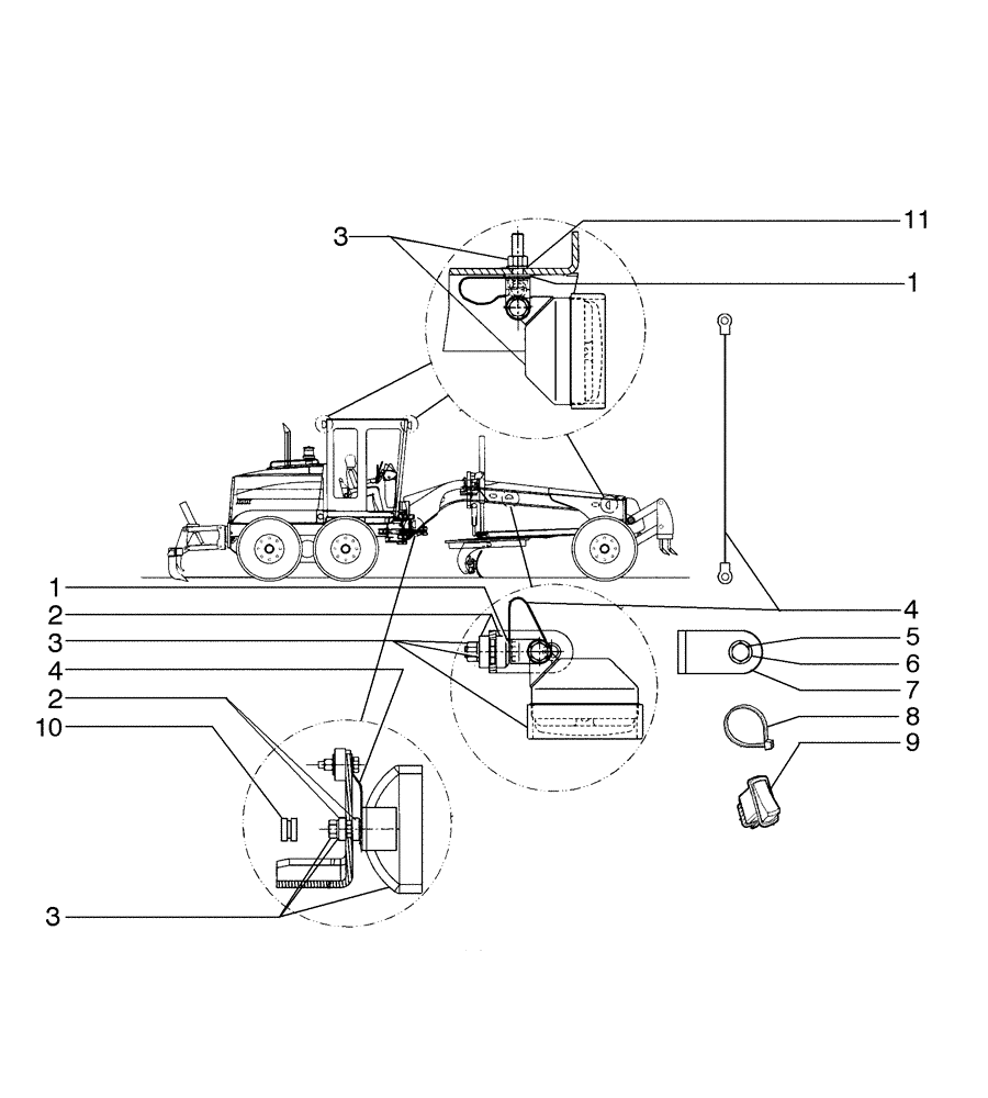 Схема запчастей Case 845B - (04-33[01]) - WORK LIGHTING SYSTEM (04) - ELECTRICAL SYSTEMS