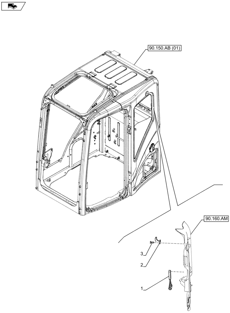 Схема запчастей Case CX80C - (05.102.AA) - FIRE EXTINGUISHER (05) - SERVICE & MAINTENANCE