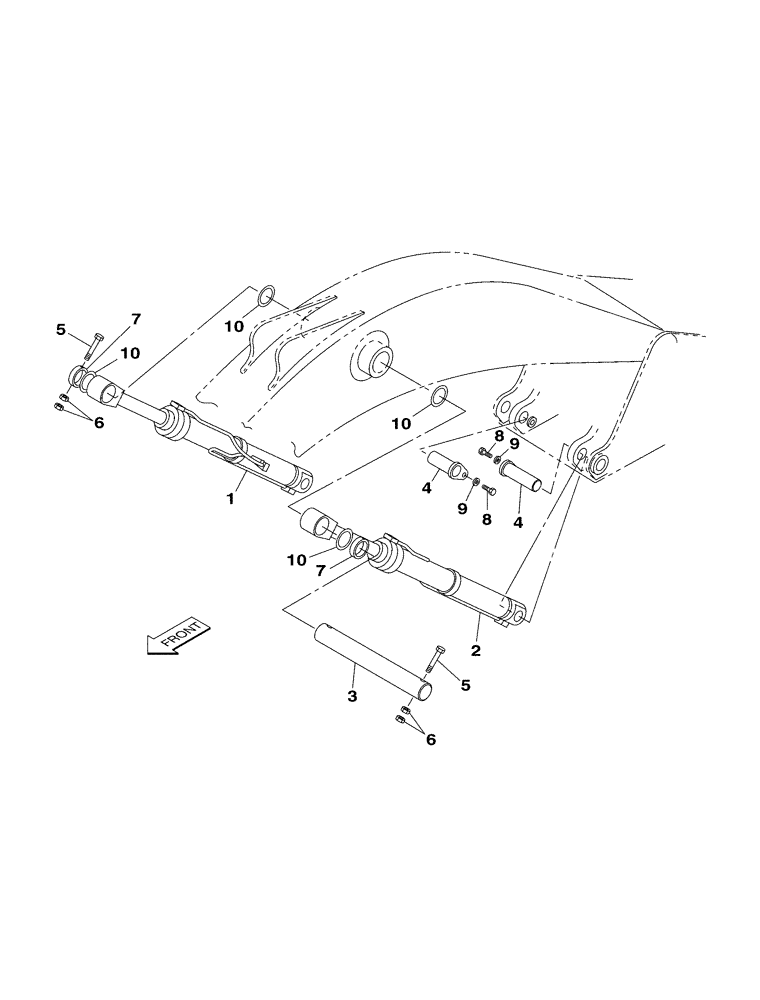 Схема запчастей Case CX350 - (09-099-00[01]) - BOOM CYLINDER (09) - CHASSIS