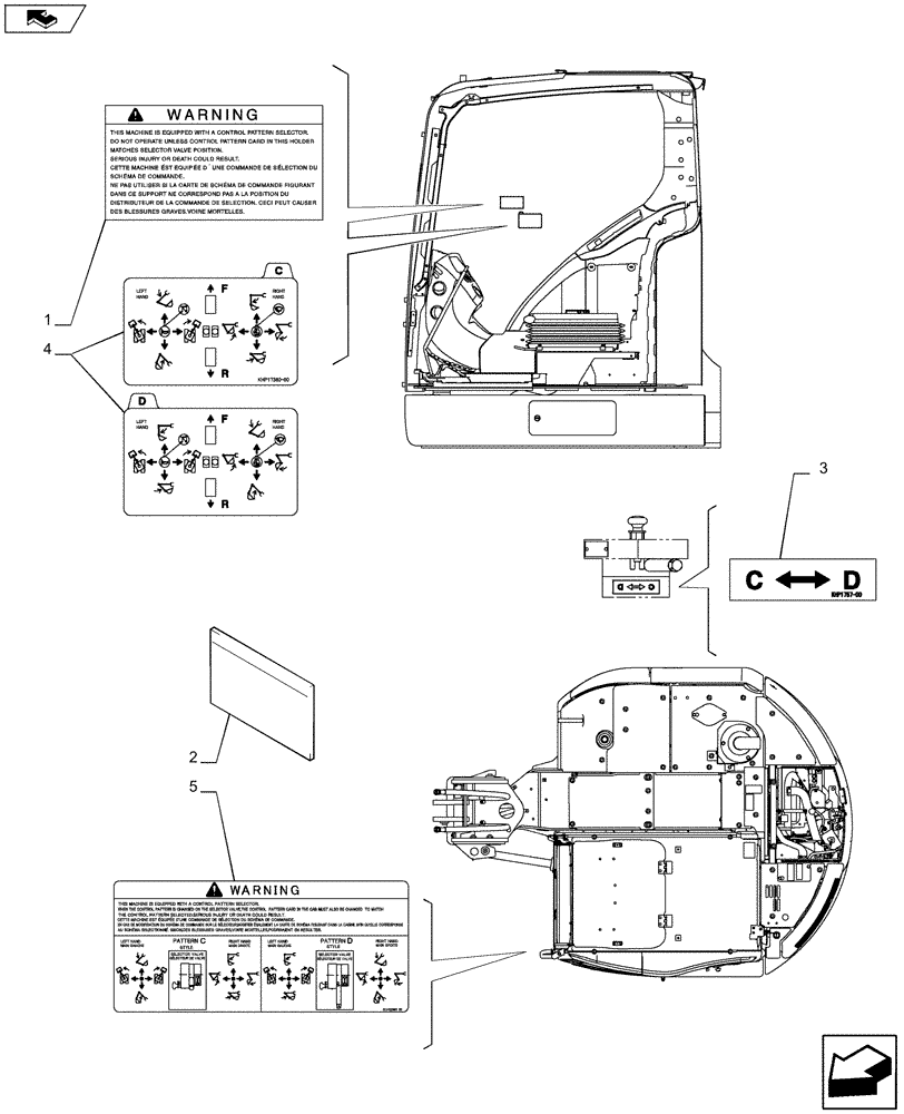 Схема запчастей Case CX80C - (90.108.AC[13]) - SAFETY SIGNS OR INFORMATIONAL DECALS (90) - PLATFORM, CAB, BODYWORK AND DECALS