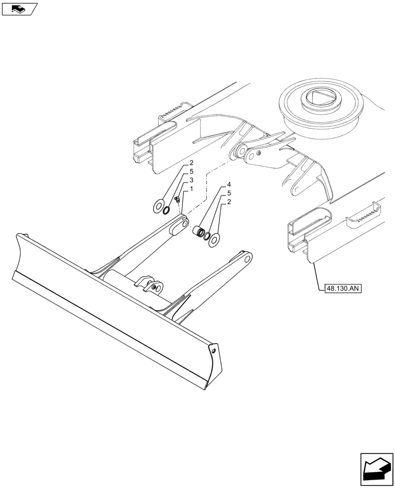 Схема запчастей Case CX80C - (86.110.AD) - DOZER BLADE (L=232MM) (86) - DOZER