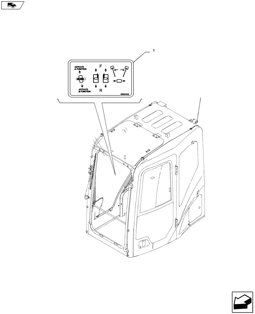 Схема запчастей Case CX80C - (90.108.AA[02]) - DECAL (90) - PLATFORM, CAB, BODYWORK AND DECALS