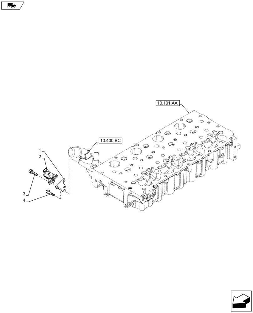 Схема запчастей Case F5HFL413J A002 - (55.014.AL) - TURBOCHARGER, PRESSURE CONTROL VALVE (55) - ELECTRICAL SYSTEMS