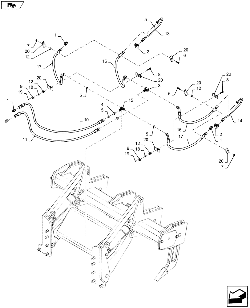 Схема запчастей Case 850M LT - (35.742.AA[01]) - RIPPER, HYDRAULICS (35) - HYDRAULIC SYSTEMS