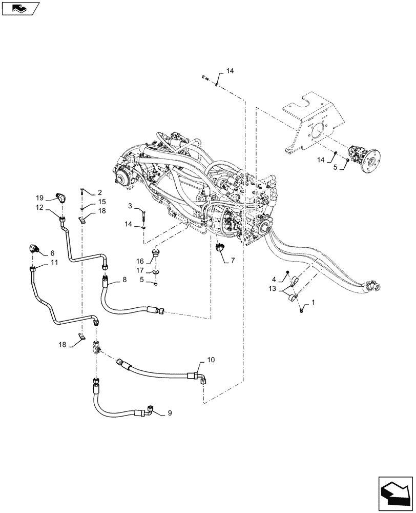 Схема запчастей Case 850M WT/LGP - (29.218.AO[01]) - PUMP, HYDRO (29) - HYDROSTATIC DRIVE