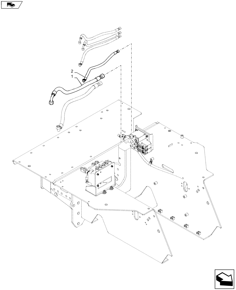 Схема запчастей Case 750M LT - (35.204.BE[04]) - TOPCON LEVELING HOSES (35) - HYDRAULIC SYSTEMS