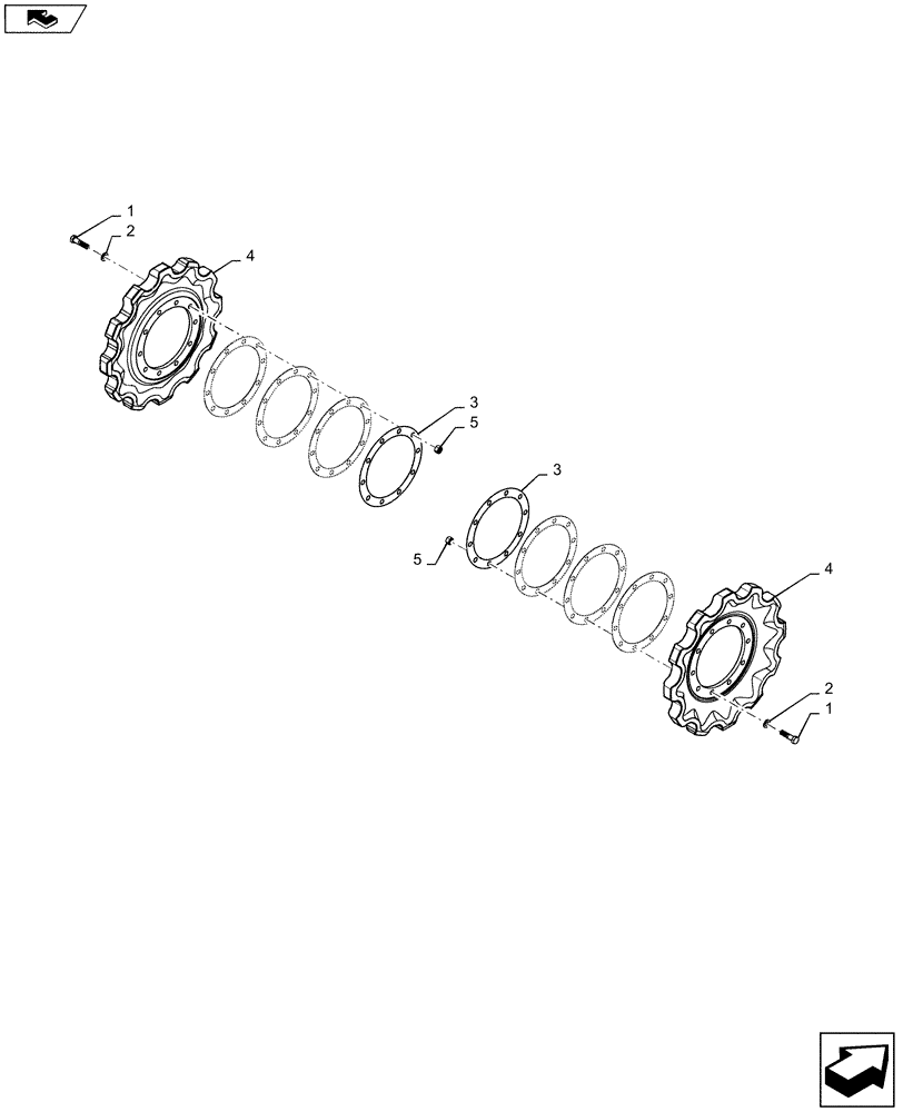 Схема запчастей Case 750M LT - (48.130.AM[03]) - SPROCKET, CELTHYDRO 62 GAUGE (48) - TRACKS & TRACK SUSPENSION