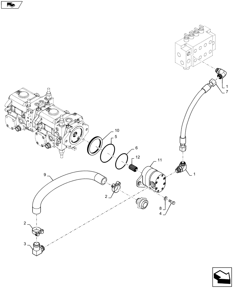 Схема запчастей Case 750M LT - (29.218.AO[01]) - PUMP, WITHOUT PTO (29) - HYDROSTATIC DRIVE